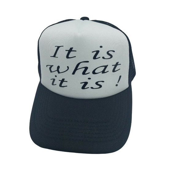 Funny Trucker Hat Snapback Meshback Trucker Hats (It is what it is) - Picture 8 of 16